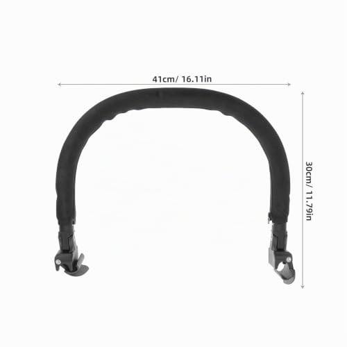 Miniatura 7 de Moluckfu Barra Transversal Para Cochecito De Ñiño Y Niño Pequeño En Metal Y Espuma, Fácil Instalación Y Diseño Simple Para Accesorios De Carriola Negra