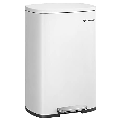 SONGMICS Cubo de Basura de 50 L, Basurero para Cocina, Cierre Sua...