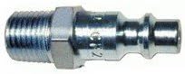 Amflo CP21-03 1/4" Air Hose Quick Disconnect Coupler Plug Industrial Interchange Series Type "D" with 3/8" NPT Male Thread - Steel