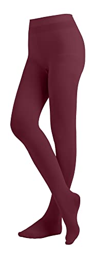 EMEM Apparel Girls' Opaque School Uniform Microfiber Footed Tights