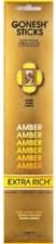 Gonesh Incense Sticks Extra Rich Collection: Amber 12 Pack (20 Sticks/Pack)