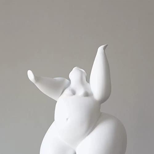 Statue de figure blanche en polystone : art de table haut de gamme