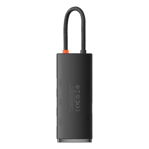 Image of Baseus Lite Series 5-in-1 Type-C Hub | HDMI 4K, 3x USB 3.0, 100W PD | Docking Station for MacBook, Windows & Type-C Laptops (Black)