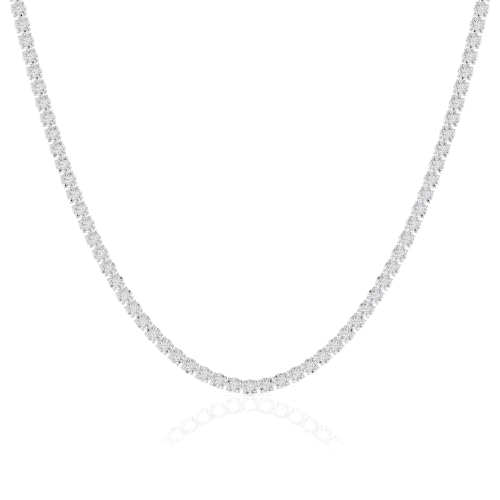 Belacqua Lab Grown Tennis Necklace
