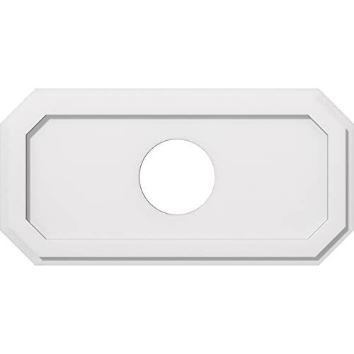 Ekena Millwork CMP28X14ED-06000 Emerald Architectural Grade PVC Contemporary Urethane Ceiling Medallions 28"W x 14"H x 6"ID x 9 3/4"C x 1"P