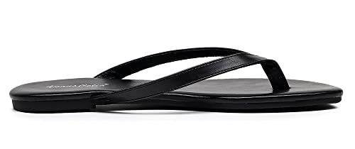 Venuscelia Women's Colorful Flip Flops (7.5 M Us,Black) #TOP2