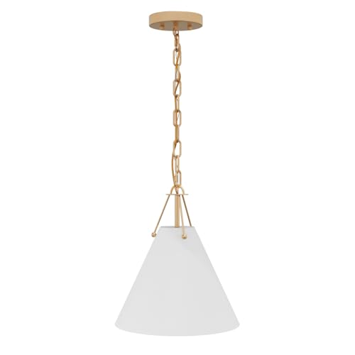 Aiwen Modern 1-Light Kitchen Island Pendant Light Fixture, 13.8 Inch White Pendant Lights With Cone Shape, Farmhouse Vintage Hanging Ceiling Light For Dining Room Bar Foyer thumb #4