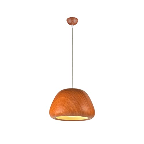Chandelier de plafond minimaliste en bois véritable blanc E27 luminaire artisanal
