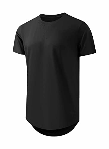 Men's 3-Pack Soft Cotton Longline Crewnecks