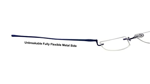 Image of N Specs An Optical Mall Reading Glasses For Men Women Unisex Stylish Framless Frame With Anti Reflected Unbreakable Fiber Glasses