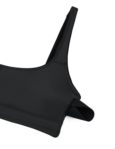 Image of CRZ YOGA Butterluxe Square Neck Sports Bras | Light Support, Removable Pads, Yoga, Extremely Soft, Low Coverage, Adjustable Spaghetti Straps, for Women