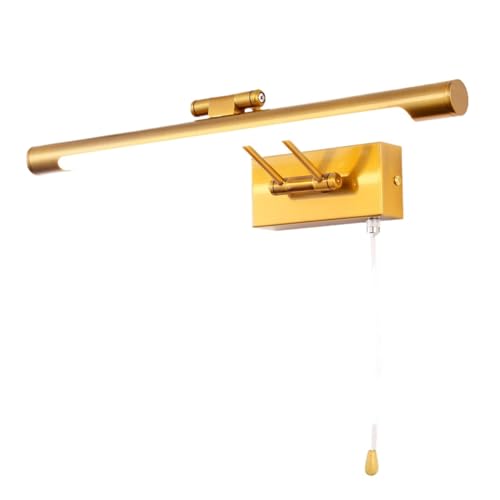 Apliques de luz pared vintage color oro de 40cm con interruptor