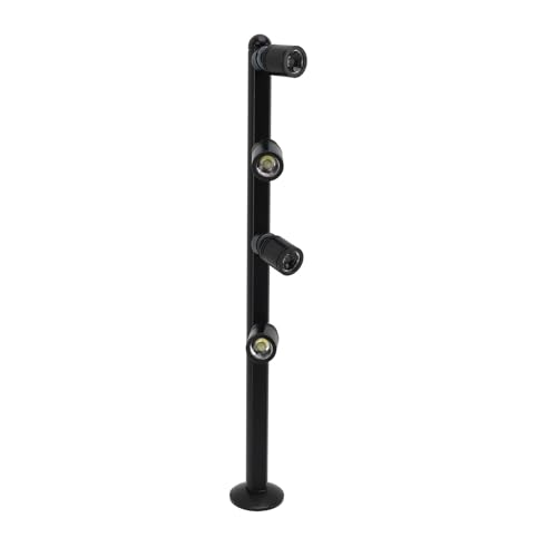 Image of Yosoo Health Gear LED Cabinet Spotlight, Painted Aluminum Jewelry Display Light with 4 Adjustable Heads, Neutral Light Eye Care Illumination, 12.6in Standing Lamp for Showcase Vanity