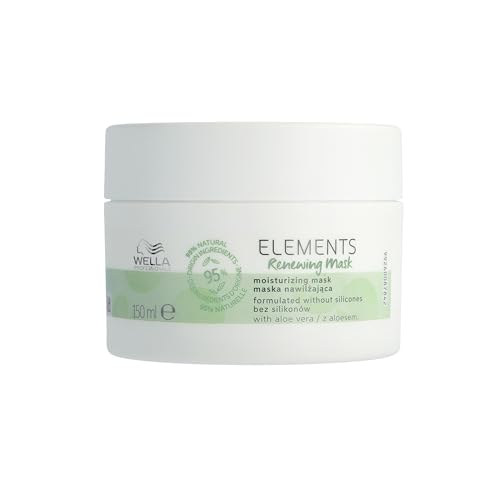Wella Professionals Elements Renewing Mascarilla Renovadora Mascarilla para pelo rizado -Anti rotura -Anti Encrespamiento -Con Aloe Vera -Vitamina E 150ml