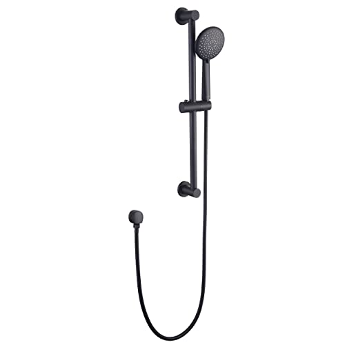 Gabrylly 5-Spray Handheld Shower Head Set With 23.6-Inch Stainless Slide Bar And 59-Inch Shower Hose, Easy Install,Matte Black #TOP30
