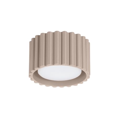 SOLLUX lighting Lámpara de techo plafón - foco de techo aluminio - 1 llama - bombilla LED - Taupe Aura