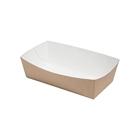 50 Pièces Barquettes en Carton Kraft, Assiette Brune en Carton 50 Pièces Barquettes en Carton Kraft, Assiette Brune en Carton