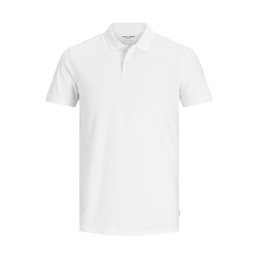 JACK & JONES Jjebasic pikétröja Ss Noos pikétröja, Vit, L