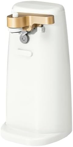 New B'eautiful Easy-Prep Electric Can Opener with 70-watt motor effectively, Auto-turn & One-Touch Operation Built-in knife sharpener and bottle opener by D'rew Barry'more (White Icing)