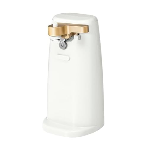New B'eautiful Easy-Prep Electric Can Opener with 70-watt motor effectively, Auto-turn & One-Touch Operation Built-in knife sharpener and bottle opener by D'rew Barry'more (White Icing)