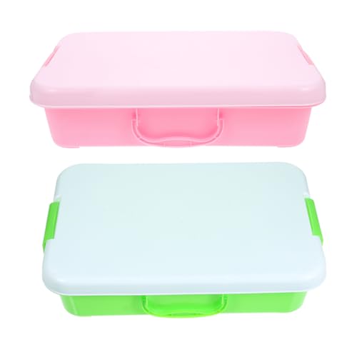 TOYANDONA 2pcs Montessori Sand Tray with Lid Spacious ABS Plastic Sandbox for Kids Activity Storage Bin for Indoor Outdoor Use