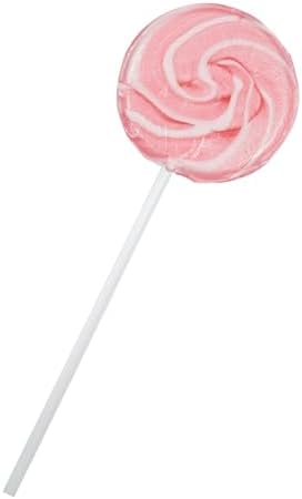 Pink Lollipops, 24 Pack, Pink Swirl Lollipops Individually Wrapped, Pink Lollipop Suckers Bulk, The Hampton Popcorn & Candy Company