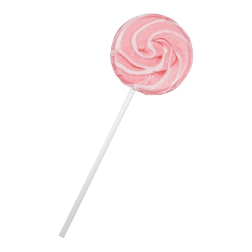Pink Lollipops, 24 Pack, Pink Swirl Lollipops Individually Wrapped, Pink Lollipop Suckers Bulk, The Hampton Popcorn & Candy Company - Thumbnail 2