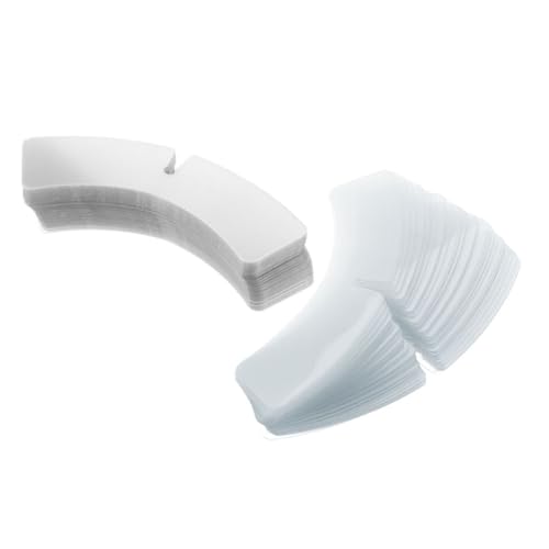 JEWEDECO 100pcs Plastic Collar Stays for Men's Dress Shirts Invisible Shirt Collar Inserts Waterproof Adhesive Backing