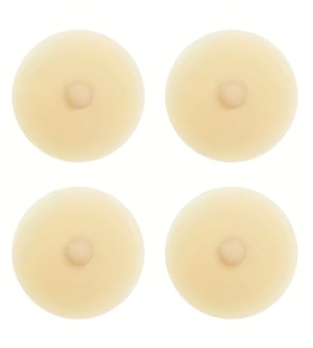 Varsbaby 2 Pairs Adhesive Silicone Nipple Prosthesis - Reusable, Realistic Sticky Adhesive Nipples for Breast Forms(P105XT-Beige*2-One Size