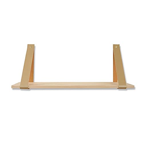 TYUTYU Shelf Wood Wall Mounted Shelves Swing Hanging Rope Wall Decorative For Living Room Office Bedroom (Color : Khaki)