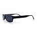 SA106 Mens Hippie Pimp Narrow Rectangular Black Frame Sunglasses All Black