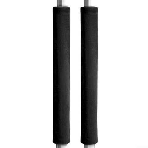 2 fundas de tela de terciopelo suave para manijas de electrodomésticos, protectores de puerta de horno, nevera, microondas, lavavajillas (negro)