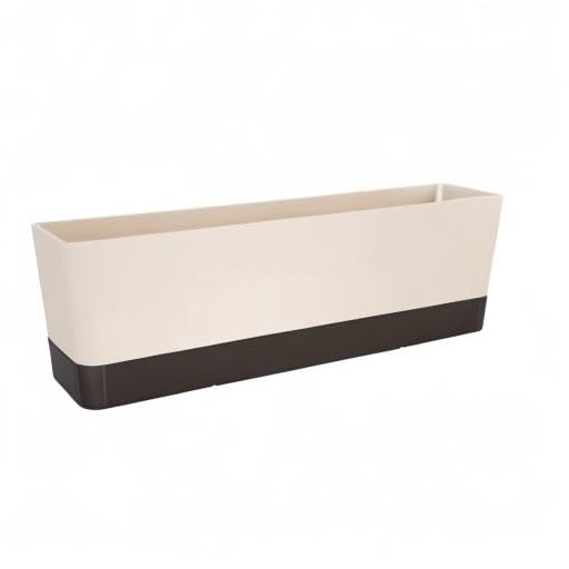 Skelang, 3er Set rechteckige Pflanzgefäße, 42,4 cm, Fensterbank-Blumenkasten für Sukkulenten, Kräuter, Gemüse – Ansicht 8