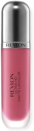 Revlon Ultra HD Matte Lipcolor, Velvety Lightweight Matte Liquid Lipstick in Pink, Devotion (600), 0.2 oz