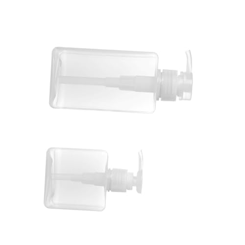 Veemoon 2 Piezas Botellas de Plástico Recargables Bomba Portátil para Champú Gel y Loción Dispensador Manual para Viaje y Cuidado Personal