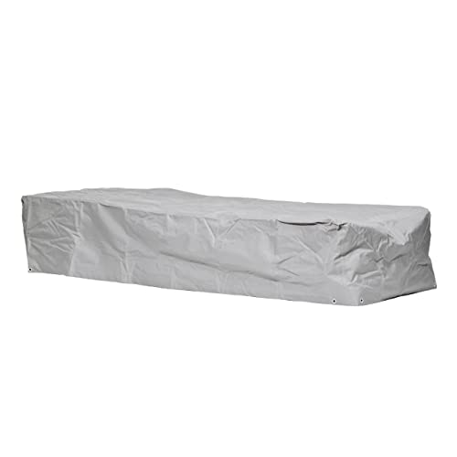 Mehr Garten - Premium Protect Sonnenliege-Abdeckung, 225 (B) x 85 (T) x 40 (H) cm I Gartenmöbel-Schutzhülle wasserdicht, UV-beständig & atmungsaktiv aus robustem Gewebe I Taupe (Hellgrau) Cover