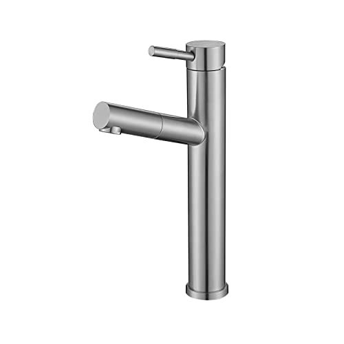 Robinet de salle de bain avec jet extractible mitigeur lavabo noir mat