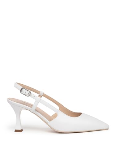 Nero Giardini E409331DE Décolleté Donna in Pelle - Bianco 40 EU