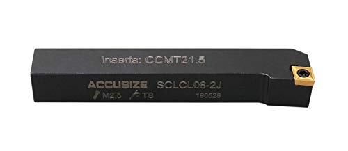 Accusize Industrial Tools 7 Pieces/Set 1/2'' Indexable Carbide Turning Tool Set in Fitted Box, 2387-2004