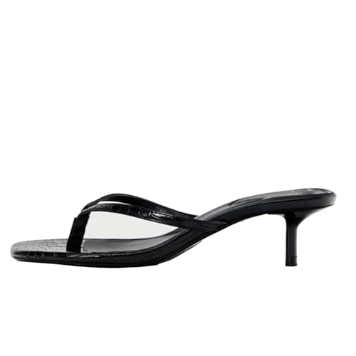Women's Kitten Heel Flip Flops Thong Slide Sandals