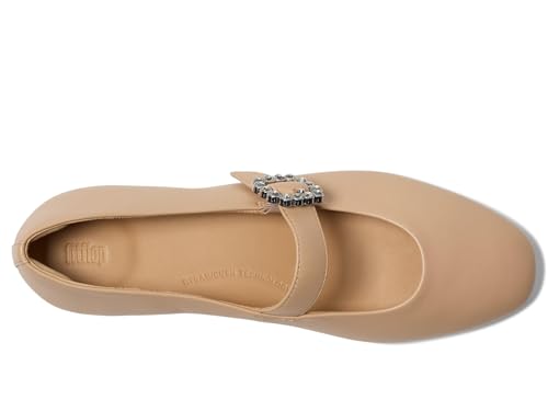 FitFlop Women's Delicato Crystal-Buckle Leather Mary Janes Ballet Flat3
