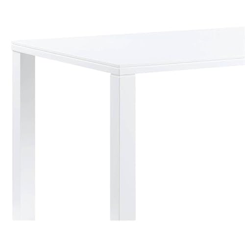 Acme Furniture Rectangular Wood Dining Table, High Gloss White #TOP6