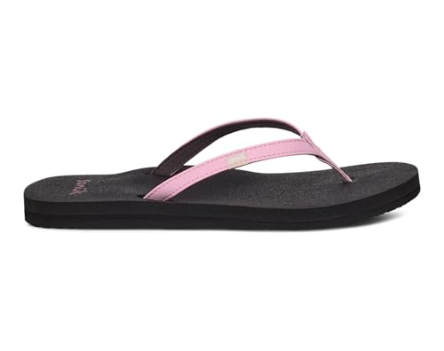 Sanuk Yoga Joy | Flip Flops for Women | Yoga Sandals For Women | Women's Beach Sandals | Memory Foam Footbed, Fragrant Lilac, 9