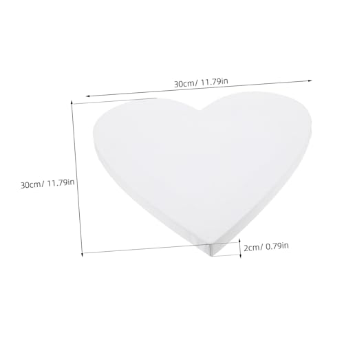 Panel de lienzo en forma de corazón con base de madera estable para óleo y texturas mixtas 3