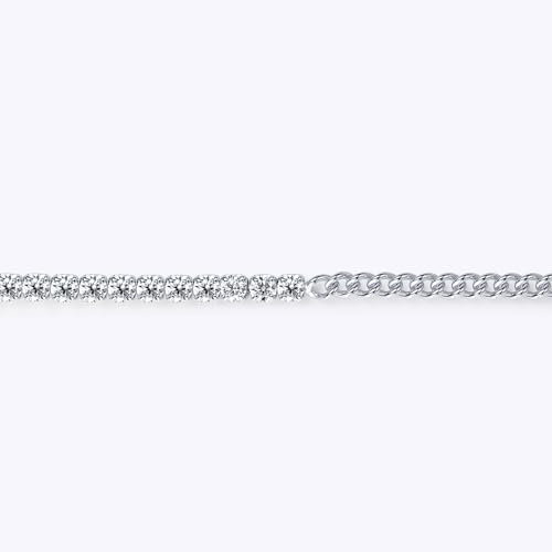 Moissanite Tennis Bracelet 2.2cttw D Color D Color VVS1 925 Sterling Silver Adjustable Cuban Link Bracelet for Women or Men4