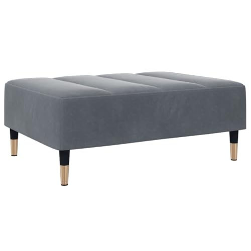 Sofá cama de 2 plazas convertible con módulo reposapiés gris 8