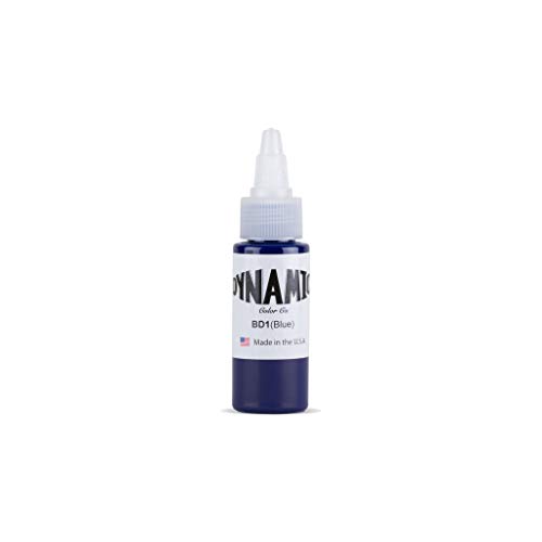 Dynamic Blue Tattoo Ink  Professional Long-Lasting Tattooing Inks - 1 Ounce Bottle