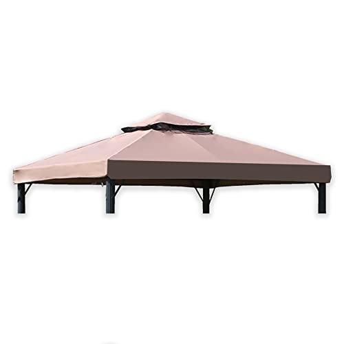Sunshine Outdoor 10'X13' - Fit Replacement Gazebo Canopy Top For The Gazebo With Slot - Waterproof Canvas Gazebo -Khaki(Canopy Top Only) #TOP9