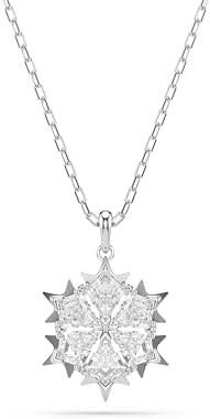 Swarovski Magic Pendant Necklace, Snowflake Motif with Clear Crystals in a Rhodium-Finished Setting, Part of the Magic Collection