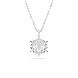 Swarovski Women's Magic Pendant Necklace, Finely Cut Stones in White with a Beautiful Snowflake Pendant on a Rhodium Plated Chain